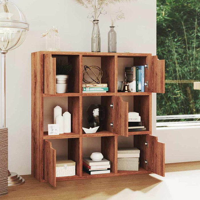 Bibliotecă, stejar maro, 88,5x27,5x88 cm, lemn prelucrat WALTI