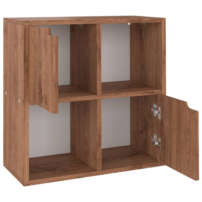 Bibliotecă, stejar maro, 60x27,5x59,5 cm, lemn prelucrat - WALTI WALTI