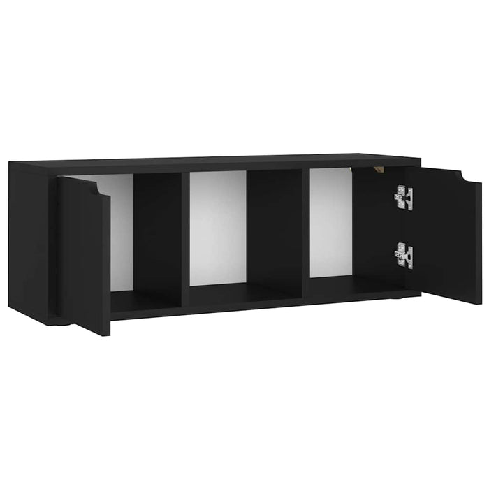 Comodă TV, negru, 88,5x27,5x30,5 cm, lemn prelucrat WALTI