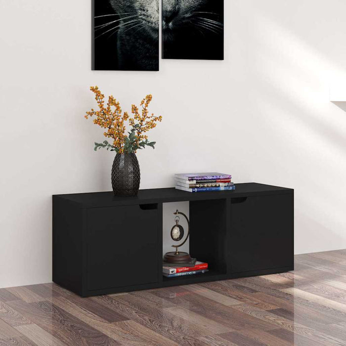 Comodă TV, negru, 88,5x27,5x30,5 cm, lemn prelucrat WALTI