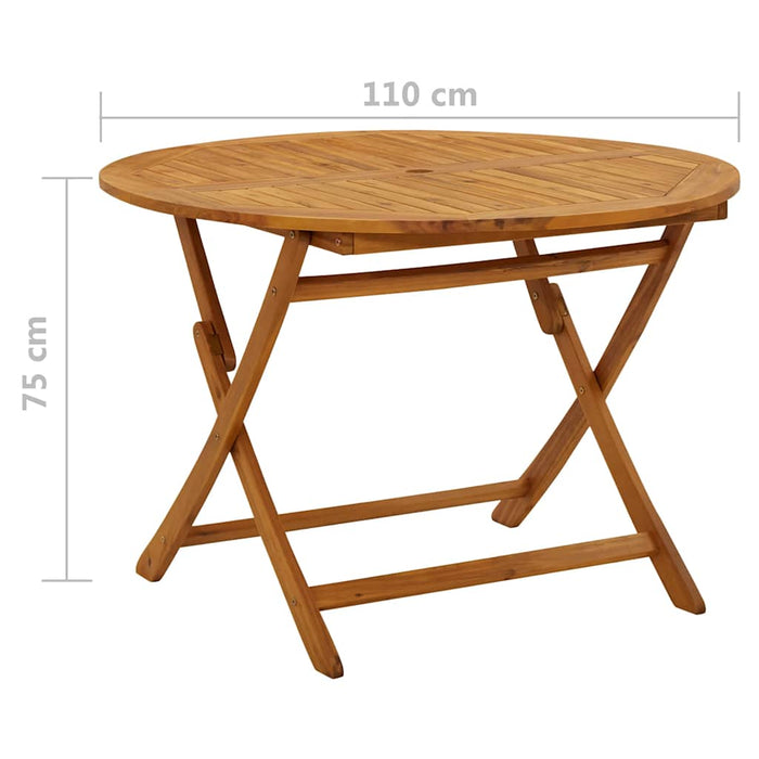 Masă de grădină pliabilă, 110 cm, lemn masiv de acacia - WALTI WALTI