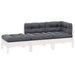 Set mobilier grădină cu perne, 3 piese, alb, lemn masiv pin - WALTI WALTI