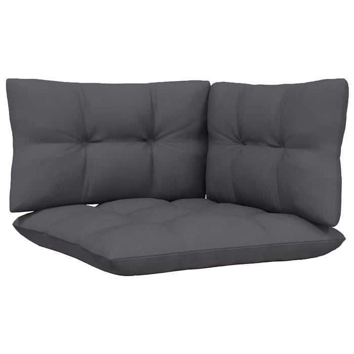 Set mobilier grădină cu perne, 3 piese, alb, lemn masiv pin - WALTI WALTI