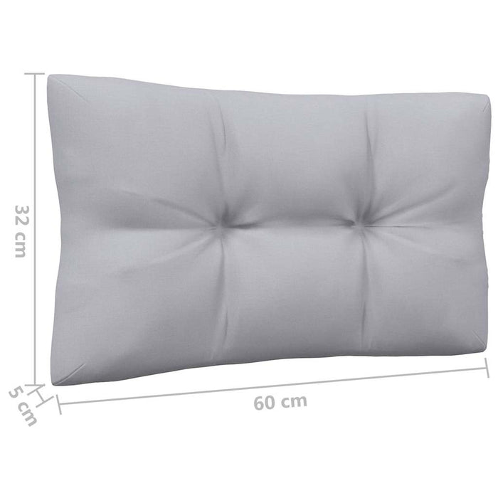 Set mobilier grădină cu perne, 3 piese, gri, lemn masiv pin - WALTI WALTI