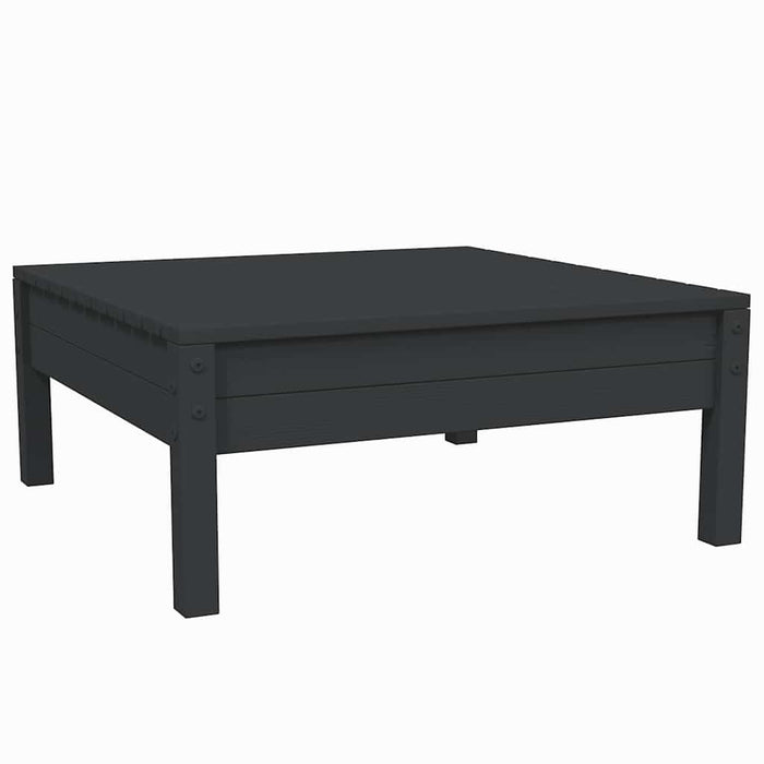 Set mobilier grădină cu perne, 3 piese, negru, lemn masiv pin - WALTI WALTI