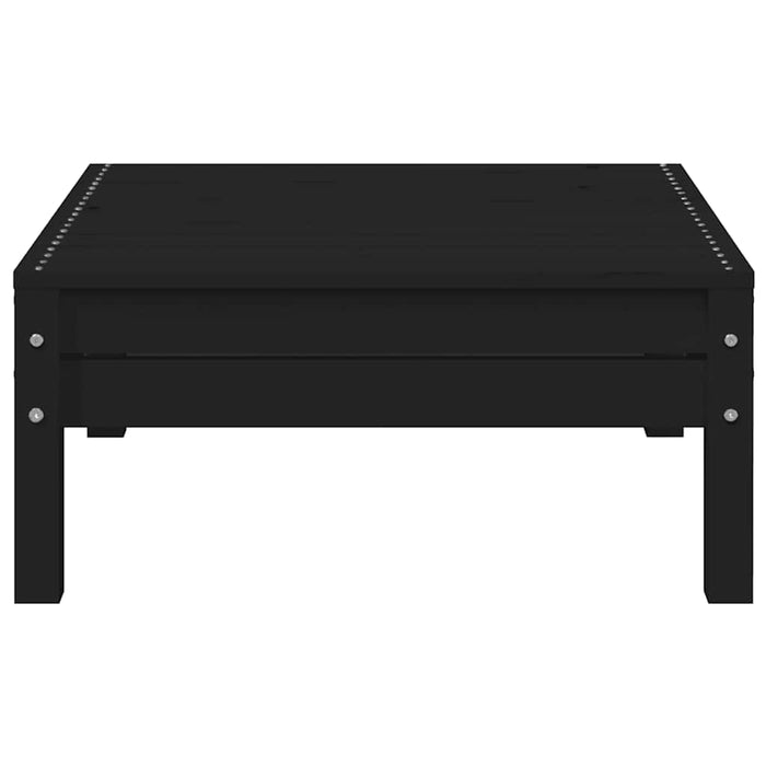 Set mobilier grădină cu perne, 3 piese, negru, lemn masiv pin WALTI