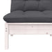 Set mobilier de grădină cu perne, 3 piese, alb, lemn masiv pin - WALTI WALTI