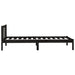 Cadru de pat mic single, negru, 75x190 cm, lemn masiv de pin - WALTI WALTI