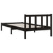 Cadru de pat mic single, negru, 75x190 cm, lemn masiv de pin - WALTI WALTI