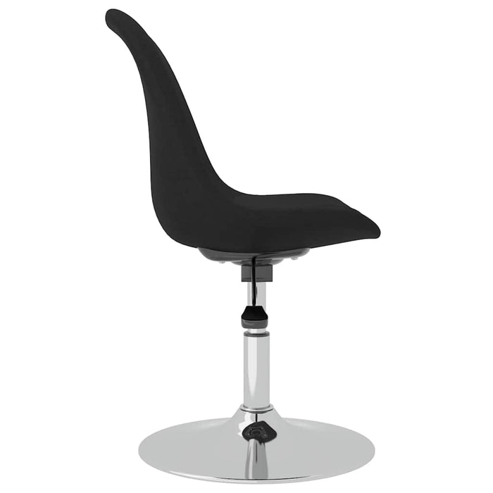 Scaune de bucătărie pivotante, 2 buc., negru, material textil WALTI