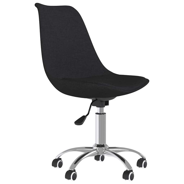 Scaune de bucătărie pivotante, 2 buc., negru, material textil WALTI