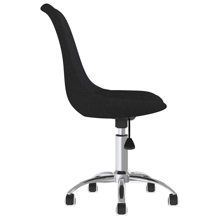 Scaune de bucătărie pivotante, 2 buc., negru, material textil WALTI