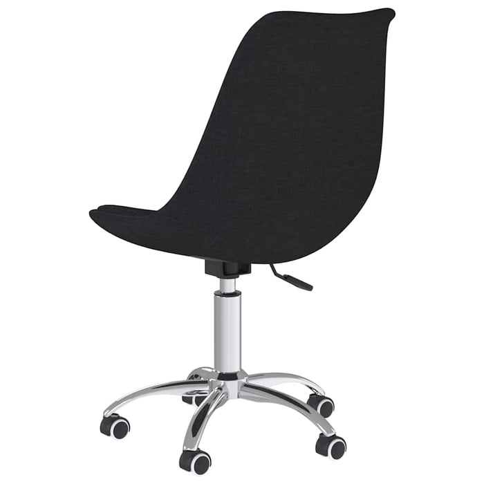 Scaune de bucătărie pivotante, 2 buc., negru, material textil WALTI