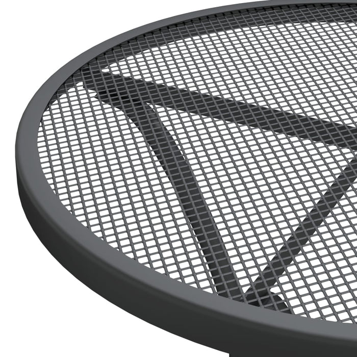 Masă de grădină antracit Ø60x72 cm plasă metalică expandată - WALTI WALTI