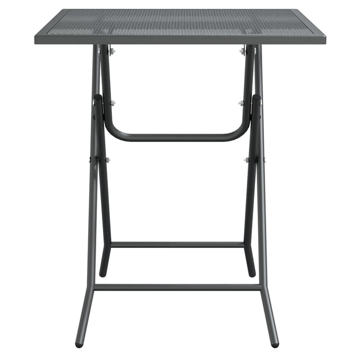 Masă de grădină antracit 60x60x72 cm plasă metalică expandată WALTI