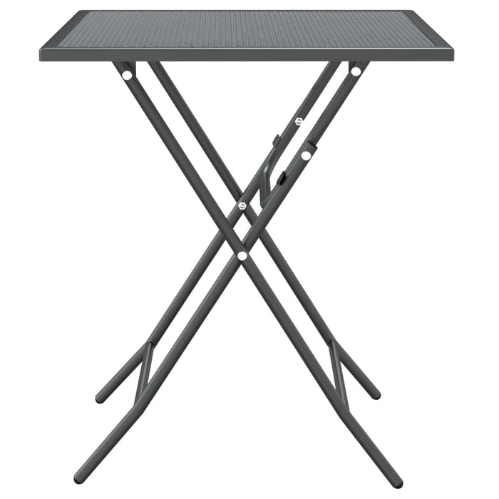Masă de grădină antracit 60x60x72 cm plasă metalică expandată WALTI