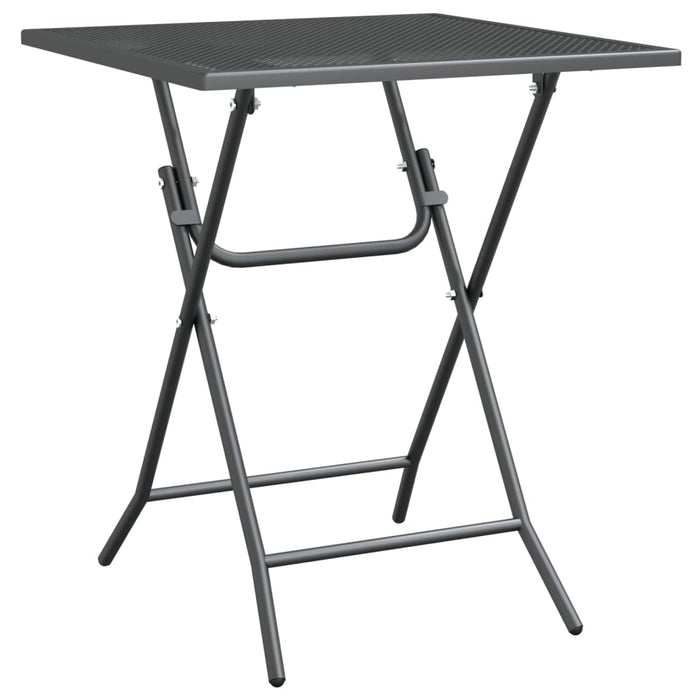 Masă de grădină antracit 60x60x72 cm plasă metalică expandată WALTI