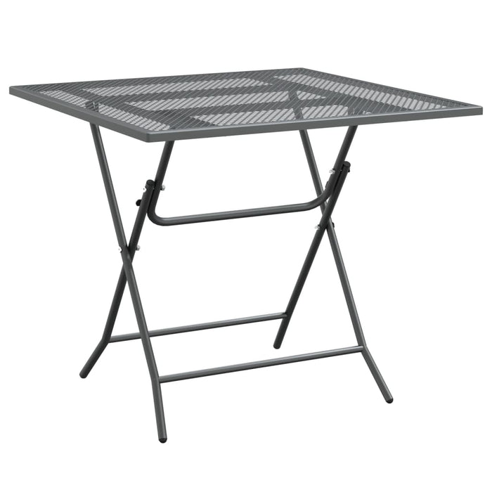 Masă de grădină antracit 80x80x72 cm plasă metalică expandată - WALTI WALTI