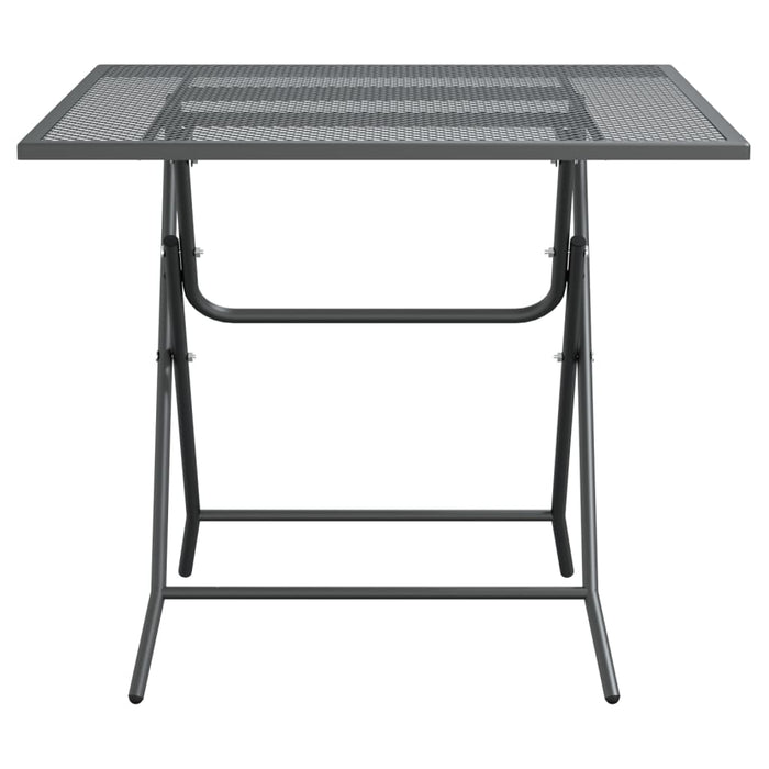 Masă de grădină antracit 80x80x72 cm plasă metalică expandată - WALTI WALTI