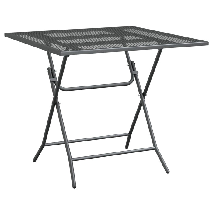 Masă de grădină antracit 80x80x72 cm plasă metalică expandată - WALTI WALTI