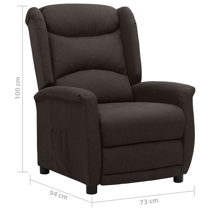 Fotoliu rabatabil, maro închis, material textil WALTI