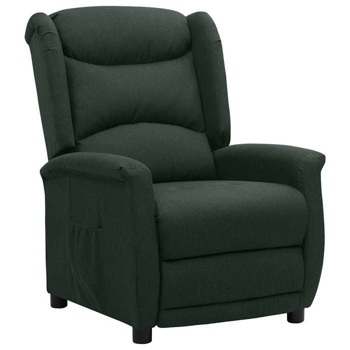 Fotoliu rabatabil, verde închis, material textil WALTI