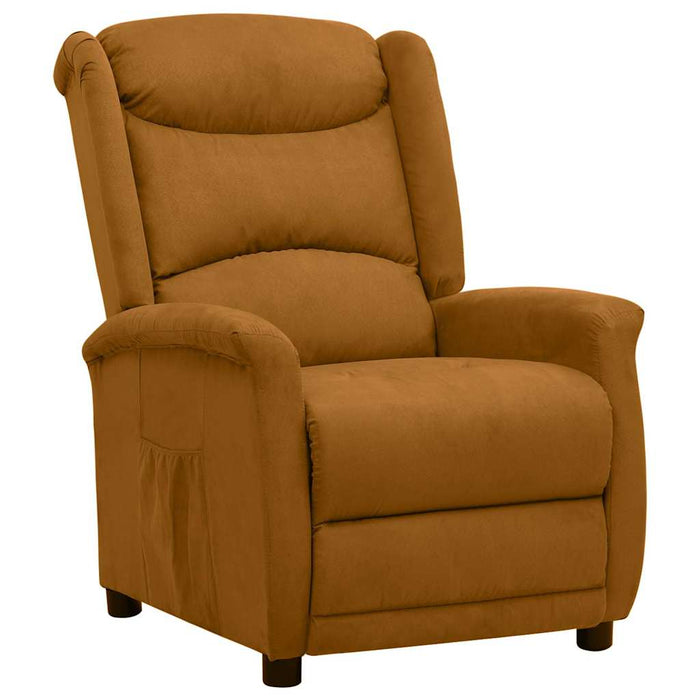 Fotoliu rabatabil, maro, material textil microfibră WALTI