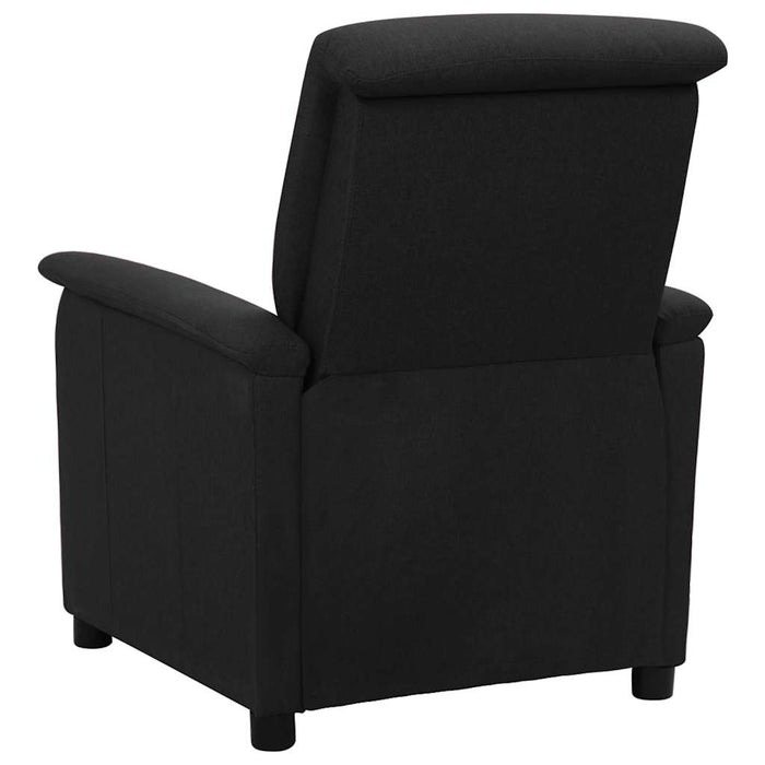 Fotoliu rabatabil, negru, material textil WALTI