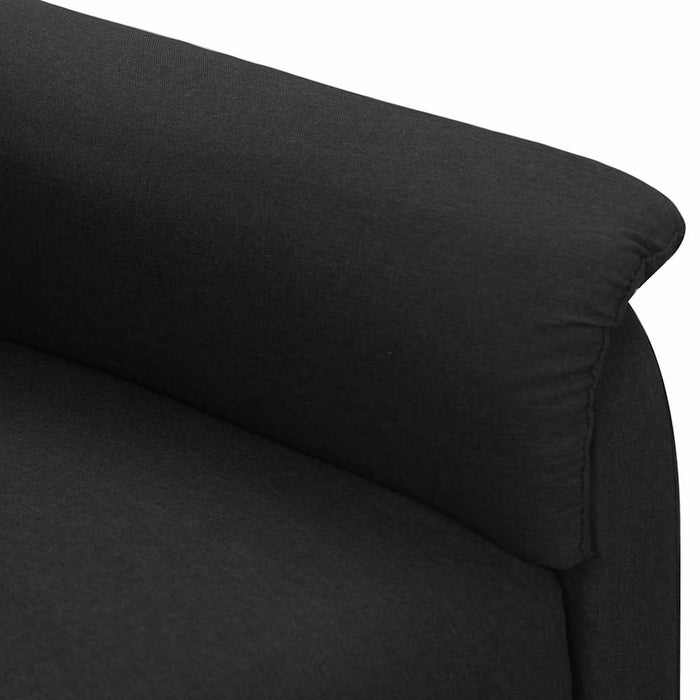 Fotoliu rabatabil, negru, material textil WALTI