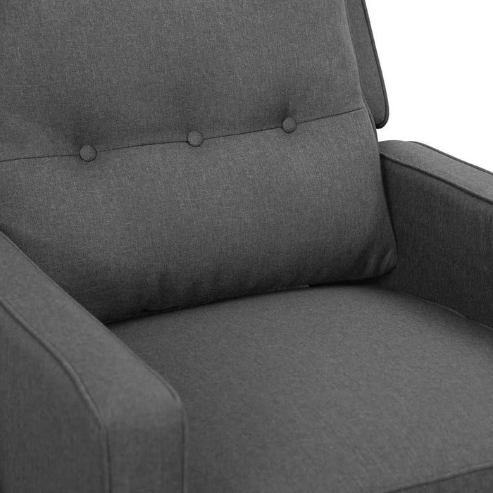 Fotoliu rabatabil, gri deschis, material textil WALTI
