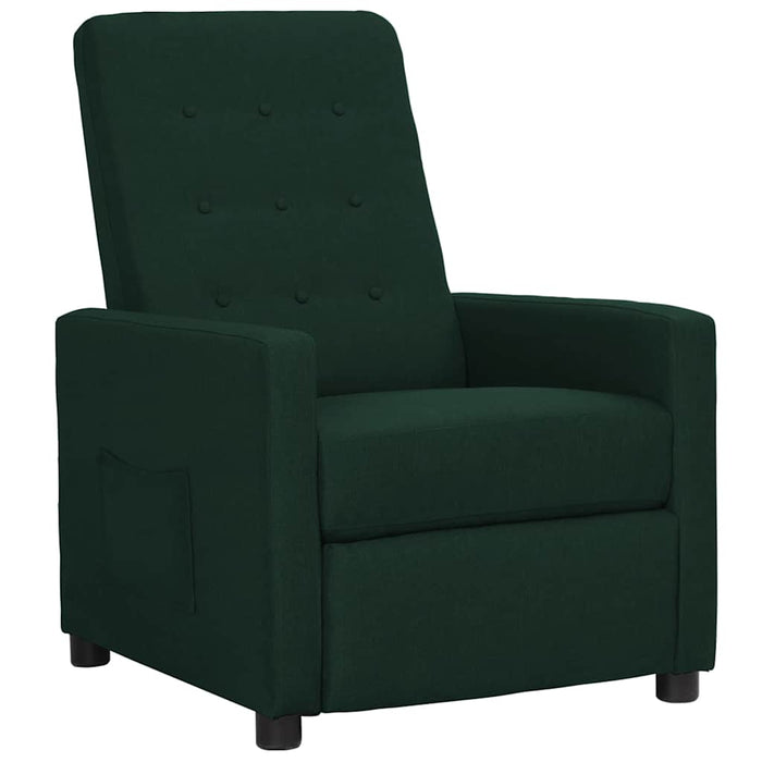 Fotoliu rabatabil, verde închis, material textil WALTI