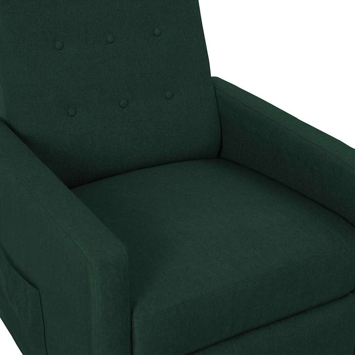 Fotoliu rabatabil, verde închis, material textil WALTI