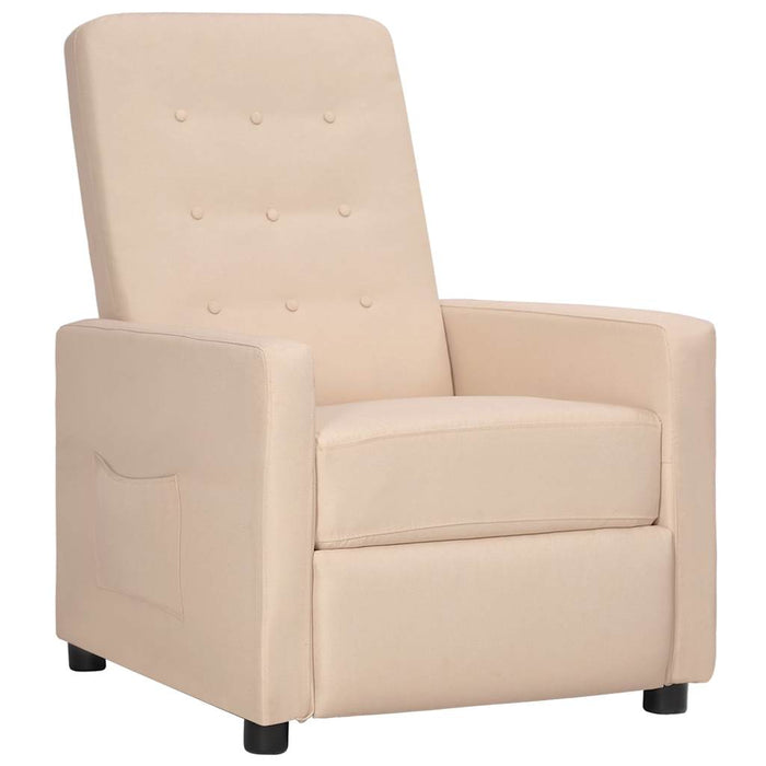 Fotoliu rabatabil, gri taupe, material textil WALTI