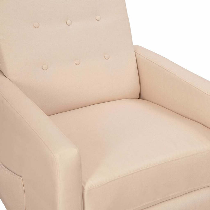 Fotoliu rabatabil, gri taupe, material textil WALTI
