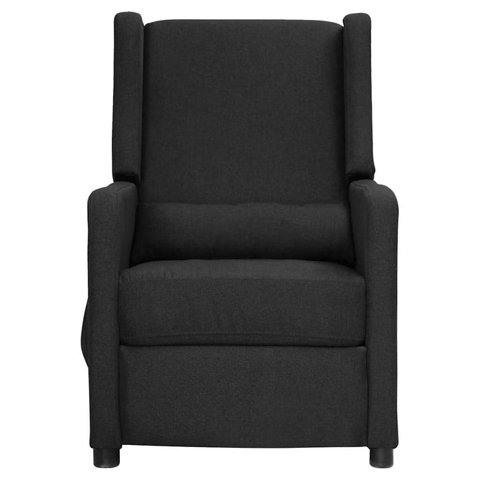 Fotoliu rabatabil, negru, material textil WALTI