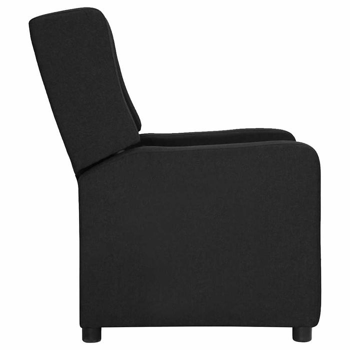 Fotoliu rabatabil, negru, material textil WALTI