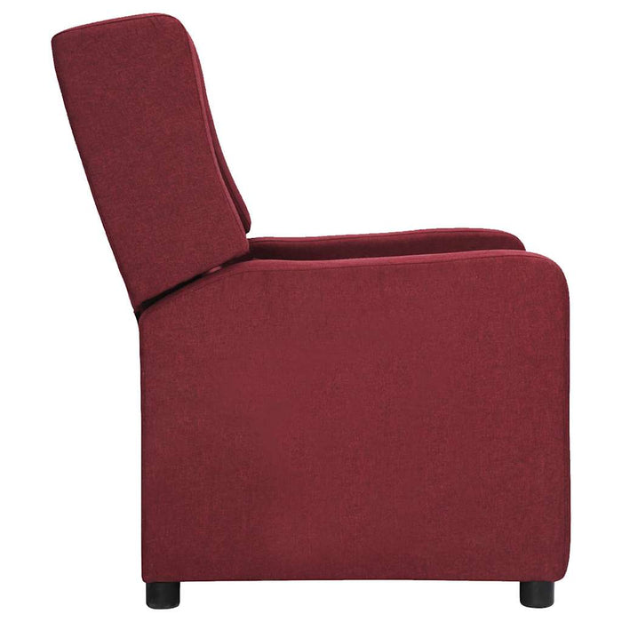 Fotoliu rabatabil, roșu vin, material textil WALTI