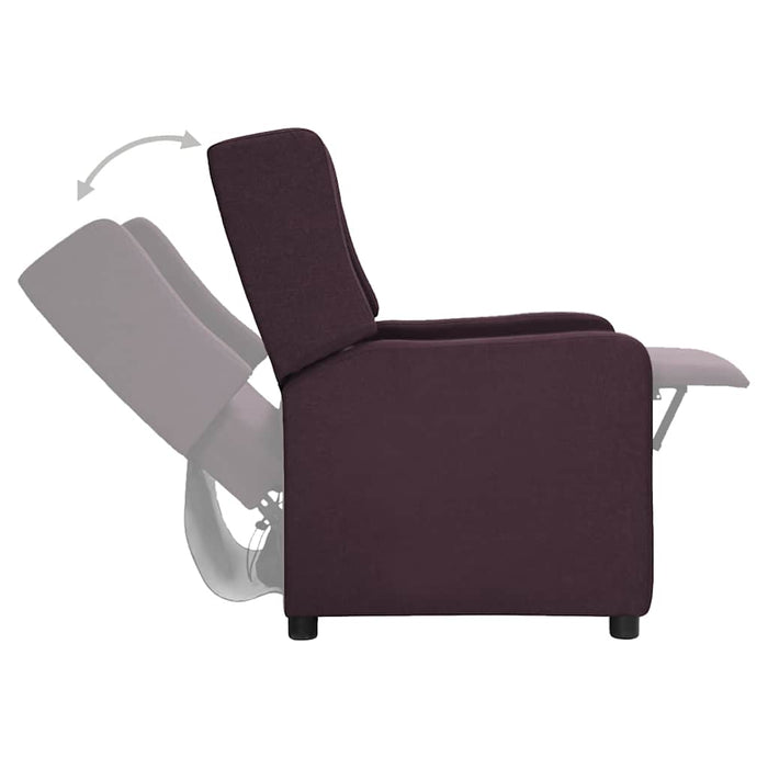 Fotoliu rabatabil, violet, material textil WALTI