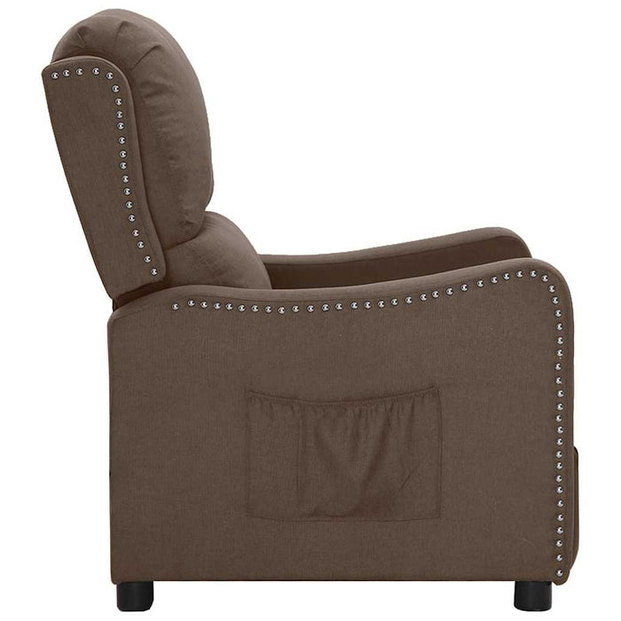 Fotoliu rabatabil, gri taupe, material textil WALTI