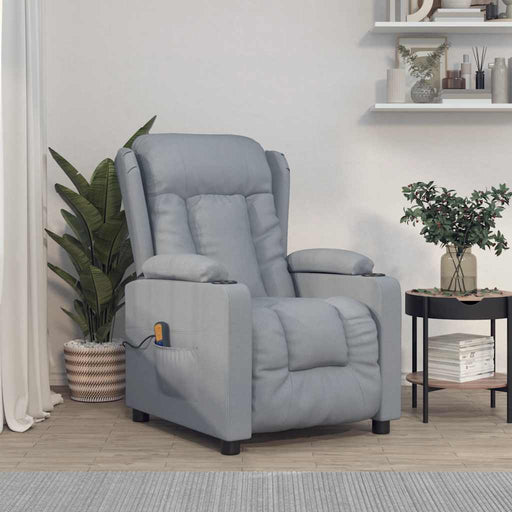 Fotoliu de masaj, gri deschis, material textil - WALTI WALTI