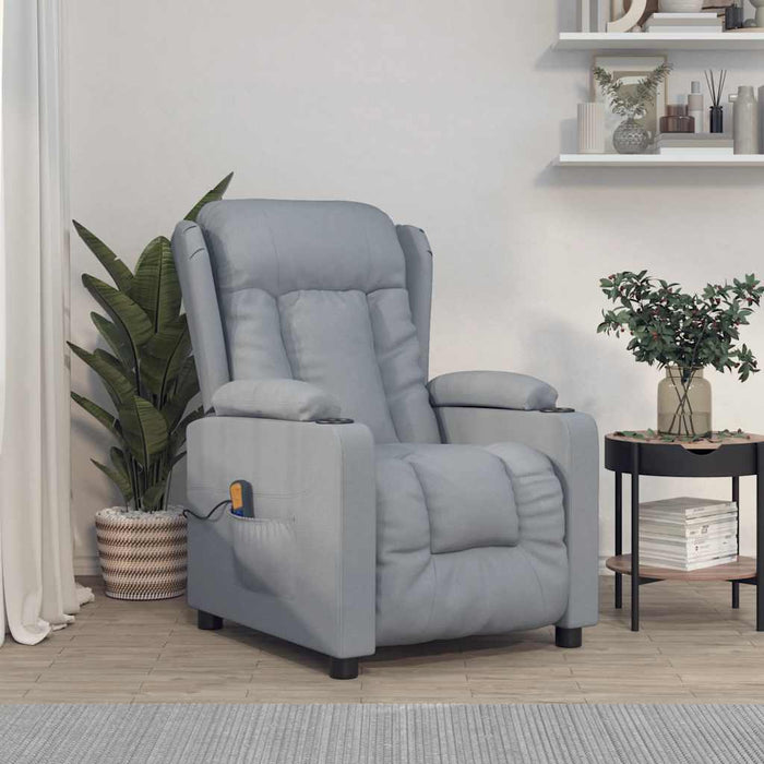 Fotoliu de masaj, gri deschis, material textil - WALTI WALTI