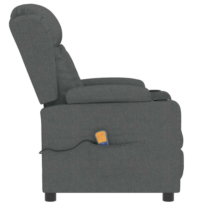 Fotoliu de masaj, gri închis, material textil - WALTI WALTI