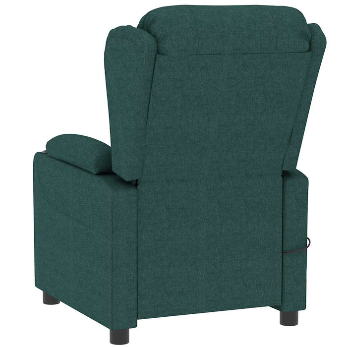 Fotoliu de masaj, verde închis, material textil - WALTI WALTI