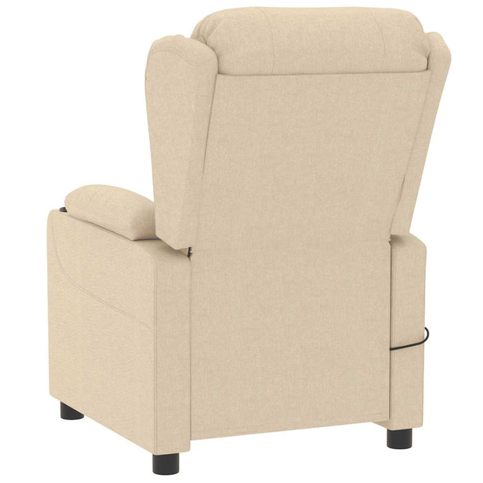 Fotoliu de masaj, crem, material textil WALTI