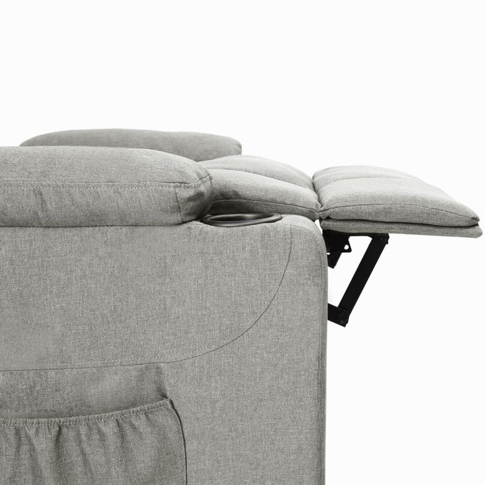 Fotoliu rabatabil, gri deschis, material textil - WALTI WALTI