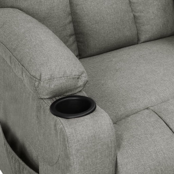 Fotoliu rabatabil, gri deschis, material textil - WALTI WALTI