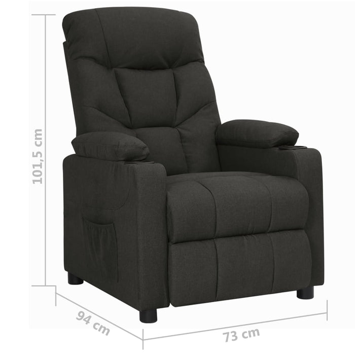 Fotoliu rabatabil, negru, material textil - WALTI WALTI