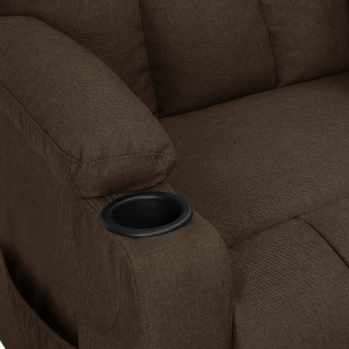 Fotoliu rabatabil, maro închis, material textil WALTI