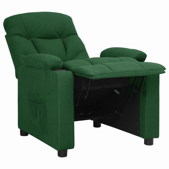 Fotoliu rabatabil, verde închis, material textil - WALTI WALTI