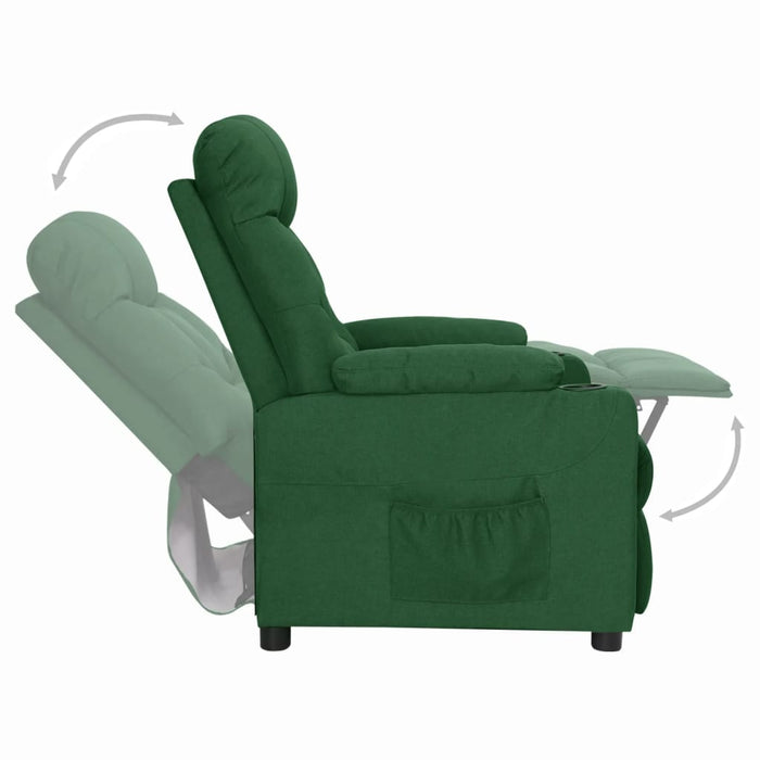 Fotoliu rabatabil, verde închis, material textil - WALTI WALTI